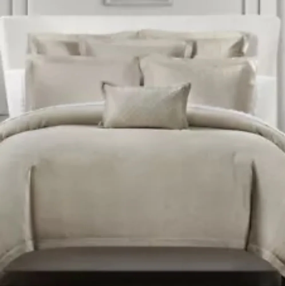 Waterford Neutral Champagne Square Decorative Pillow